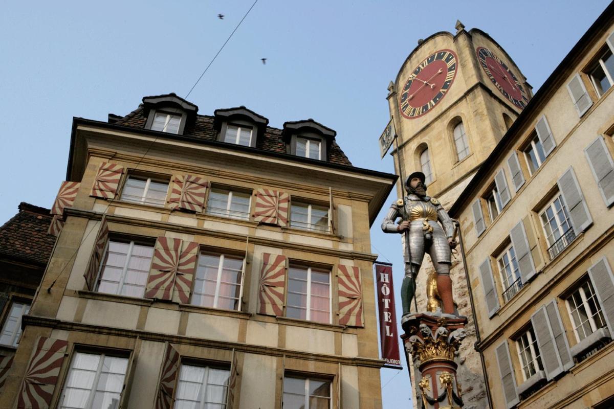 Le Cafe-Hotel De L'Aubier Neuenburg Exterior foto